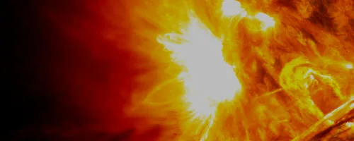 The surface of a star in turmoil