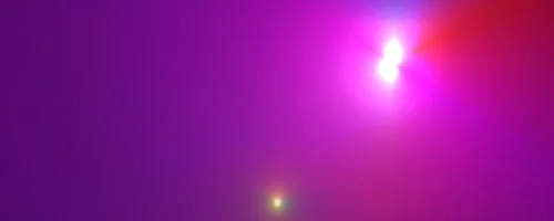 A bright light in a purple void